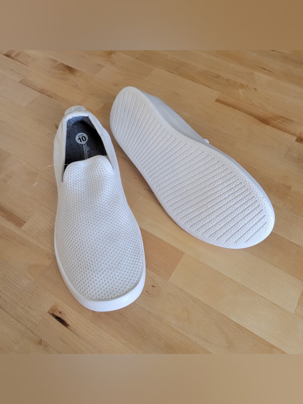 Allbirds Tree Loungers Men's Size 10 White (White Sole)
